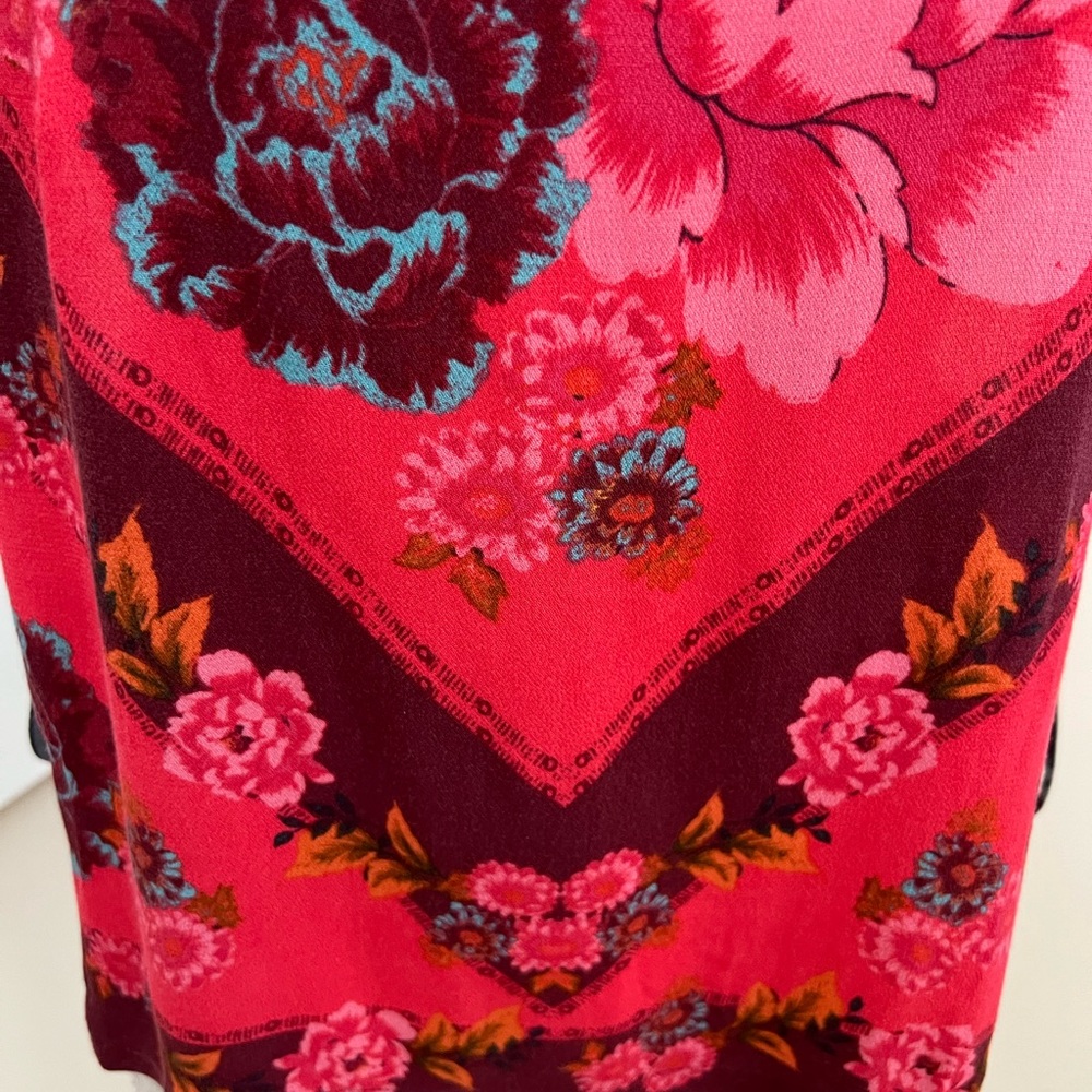 Free People Floral Red Crop Top - Picture 4 of 10